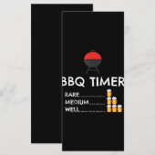 BBQ Timer Barbecue Funny Grill Grilling Gift Menu (Voorkant / Achterkant)