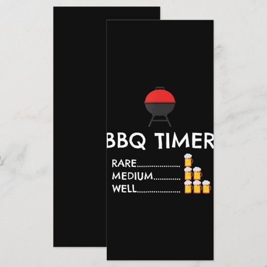 BBQ Timer Barbecue Funny Grill Grilling Gift Menu (Voorkant / Achterkant)