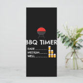 BBQ Timer Barbecue Funny Grill Grilling Gift Menu (Staand voorkant)