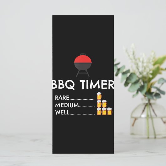 BBQ Timer Barbecue Funny Grill Grilling Gift Menu (Staand voorkant)