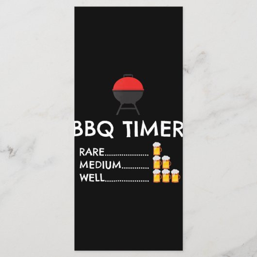 BBQ Timer Barbecue Funny Grill Grilling Gift Menu (Voorkant)