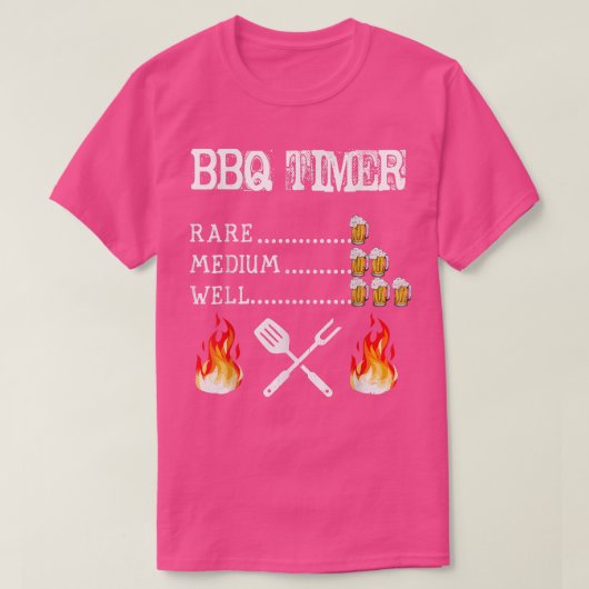 BBQ-timer Barbecue Grappig Grill Grillcadeau Manne T-shirt (Design voorkant)