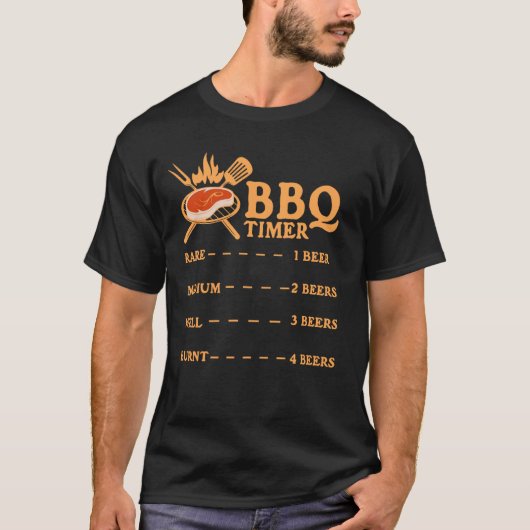 BBQ Timer, barbecue liefhebbers, grillen geschenke T-shirt (Voorkant)