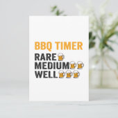 BBQ Timer Beer Drink Funny Grilling Dad Gift Bedankkaart (Staand voorkant)