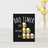 Bbq Timer Beer Drink Funny Grilling Kaart (Gele Bloem)