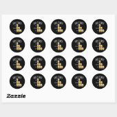 Bbq Timer Beer Drink Funny Grilling Ronde Sticker (Vel)