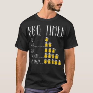 BBQ Timer Beer Drink Funny Grilling T-Shirt