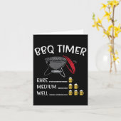 BBQ Timer Bier Grappig Byrbecue Grill Grillen Drin Kaart (Gele Bloem)