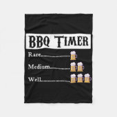 BBQ Timer Byrbecue Fleece Deken (Voorkant)