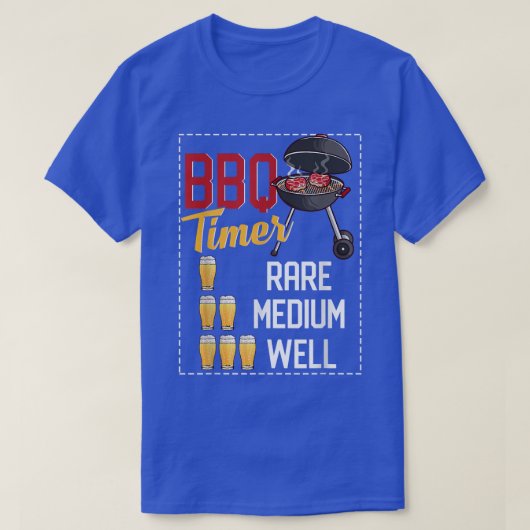BBQ Timer Drink Beer Funny Grilling BBQ Meme T-shirt (Design voorkant)