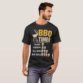 Bbq Timer Flag Funny Barbecue Grill 4th July Dad  T-shirt (Voorkant volledig)