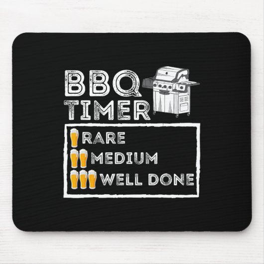 BBQ Timer - Grappige BBQ Roker Byrbecue Grillen Muismat (Voorkant)