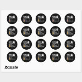 BBQ Timer - Grappige BBQ Roker Byrbecue Grillen Ronde Sticker (Vel)