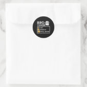 BBQ Timer - Grappige BBQ Roker Byrbecue Grillen Ronde Sticker (Tas)