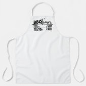 BBQ Timer Grill Humor White Schort (Voorkant)