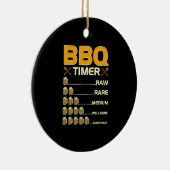 BBQ Timer Grilling Beer Drink Keramisch Ornament (Rechts)