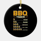 BBQ Timer Grilling Beer Drink Keramisch Ornament (Voorkant)