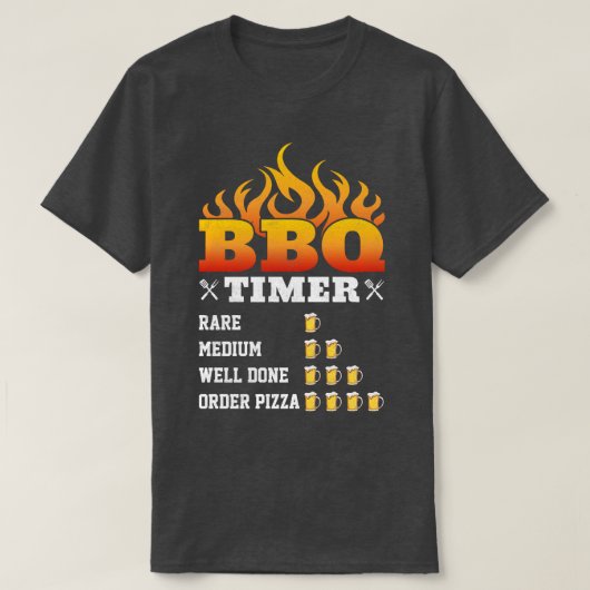 Bbq-timer  t-shirt (Design voorkant)