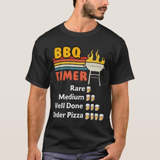 Bbq-timer Vlag Grappige Barbecue Grill 4 juli Vade T-shirt (Voorkant)