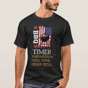 Bbq-timer Vlag Grappige Barbecue-grill 4e T-Shirt