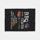 Bbq-timer vlag grappige barbecuegrill 4 juli vader fleece deken (Voorkant (Horizontaal))
