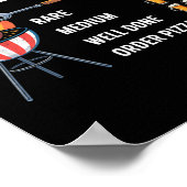 Bbq-timer Vlees Roken Grap T-shirt Grill Bierliefh Poster (Hoek)
