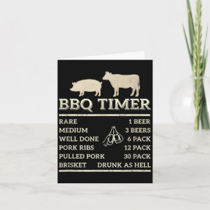 BBQ-timer voor papa Vaderdag verjaardagsfeestje lo Kaart