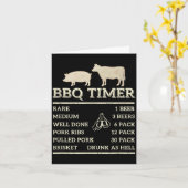 BBQ-timer voor papa Vaderdag verjaardagsfeestje lo Kaart (Gele Bloem)