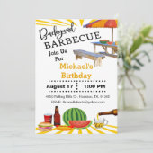 BBQ Tuinfeest Verjaardag Kaart (Staand voorkant)