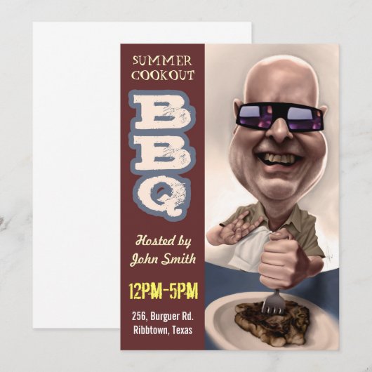 BBQ Uitnodiging 001 (Voorkant / Achterkant)