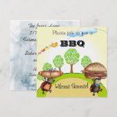 BBQ-uitnodiging Kaart (Voorkant / Achterkant)