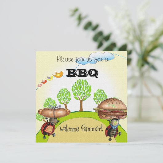 BBQ-uitnodiging Kaart (Staand voorkant)