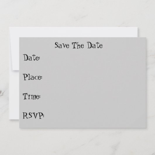 BBQ-uitnodiging: neuszwart en grijs Kaart (Achterkant)