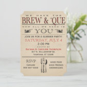 BBQ | Uitnodiging voor de Brew- en de Korstzomerpa (Staand voorkant)