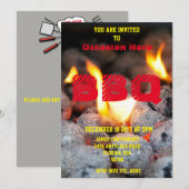 BBQ Uitnodiging voor om het even welk geval - (Voorkant / Achterkant)