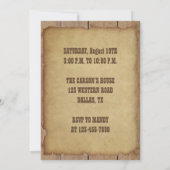 BBQ Uitnodiging Westerne Stijl (Achterkant)