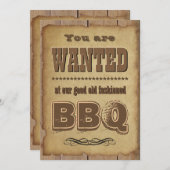 BBQ Uitnodiging Westerne Stijl (Voorkant / Achterkant)