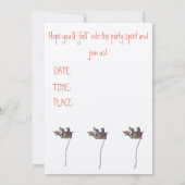 BBQ Uitnodigingen op Felt Ecru-papier met envelop (Achterkant)