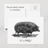 BBQ-uitnodigingskaart Uitnodiging Briefkaart (Voorkant / Achterkant)