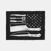 Bbq usa vlag patriottische vierde juli masterchef fleece deken (Voorkant (Horizontaal))