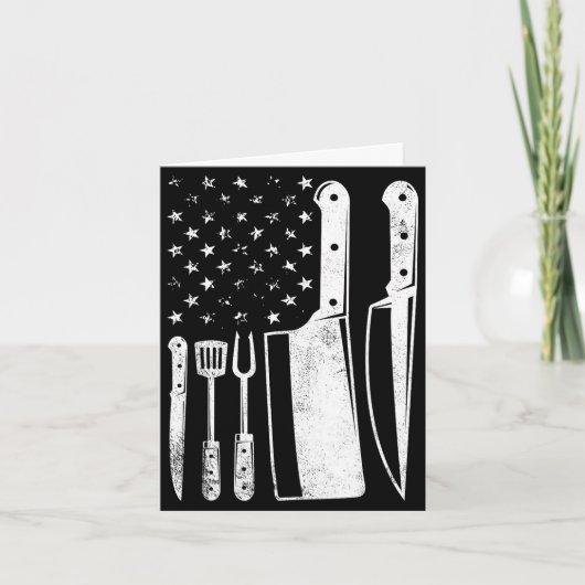 Bbq usa vlag patriottische vierde juli masterchef kaart (Voorkant)
