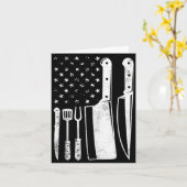 Bbq usa vlag patriottische vierde juli masterchef kaart (Gele Bloem)