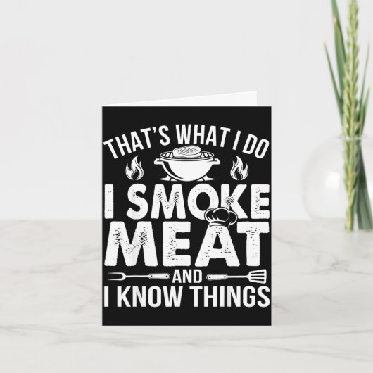 Bbq vader rook vlees weet dingen pitmaster kaart (Voorkant)