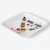 BBQ Vaderdag Dad Grandpa Cookout Papieren Bordje (Gebogen)