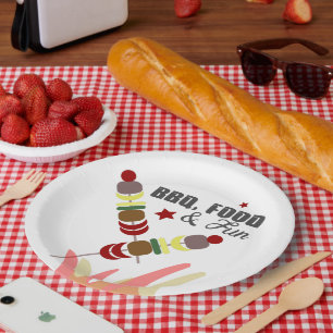 BBQ Vaderdag Dad Grandpa Cookout Papieren Bordje