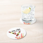 BBQ Vaderdag Dad Grandpa Cookout Ronde Kartonnen Onderzetter (Insitu)