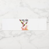 BBQ Vaderdag Dad Grandpa Cookout Waterfles Etiket (Enkel label)