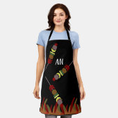 BBQ Vaderdag Dad Grandpa Gift Kabobs Schort (Gedragen)