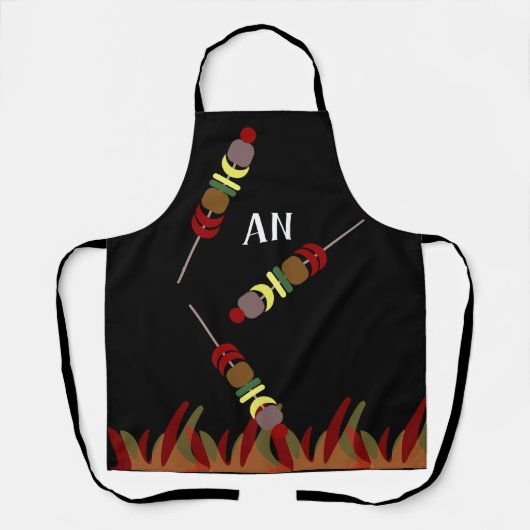 BBQ Vaderdag Dad Grandpa Gift Kabobs Schort (Voorkant)