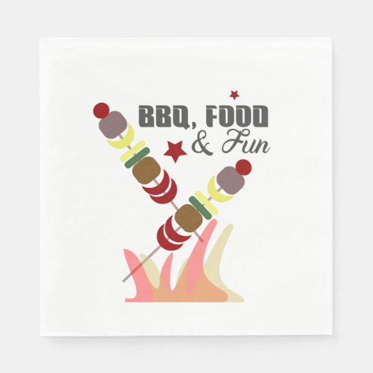 BBQ Vaderdag Papa Opa Barbecue Servet (Voorkant)